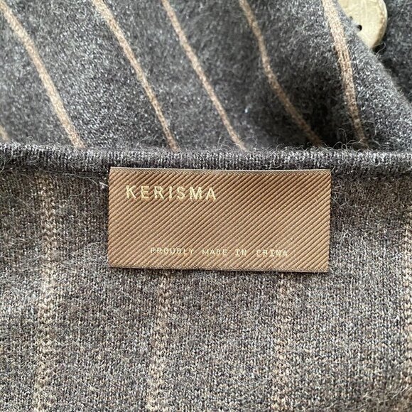 Kerisma Women’s Brown Angora Wool Blend Cardigan Sweater Button M5166 Size M / L - Picture 8 of 10